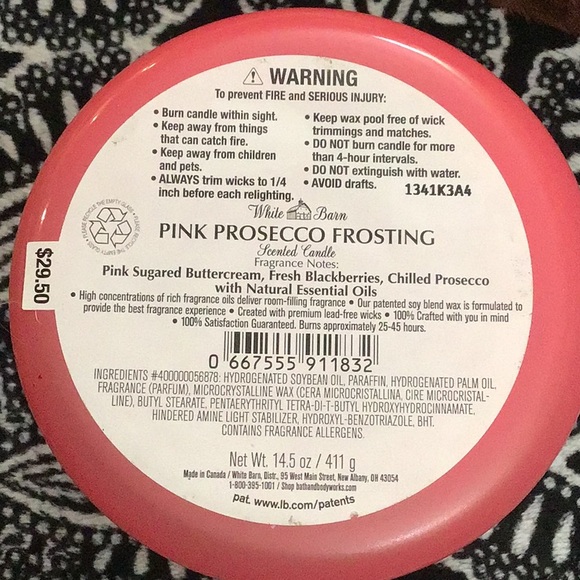 COPY - Bath and body works pink Prosecco frosting candle with glass lid - Picture 4 of 4